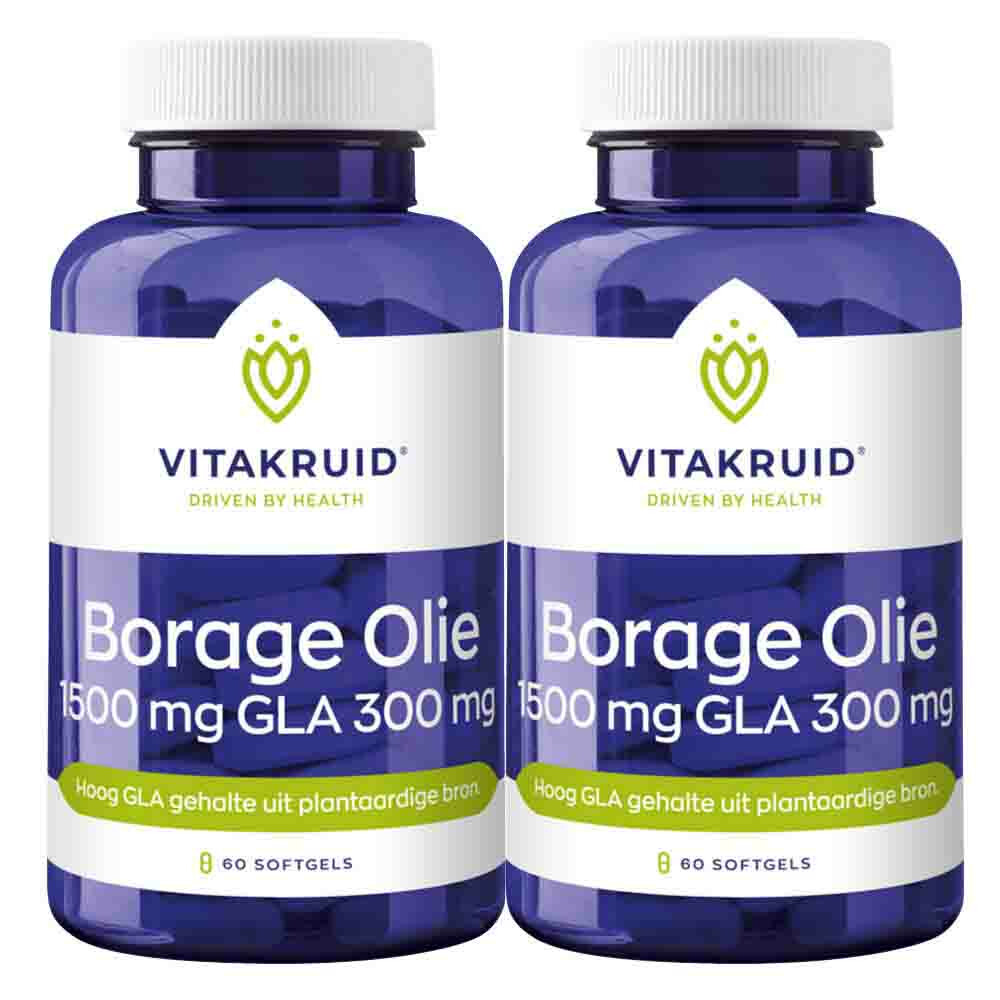 2x Vitakruid Borage Olie 60 softgels