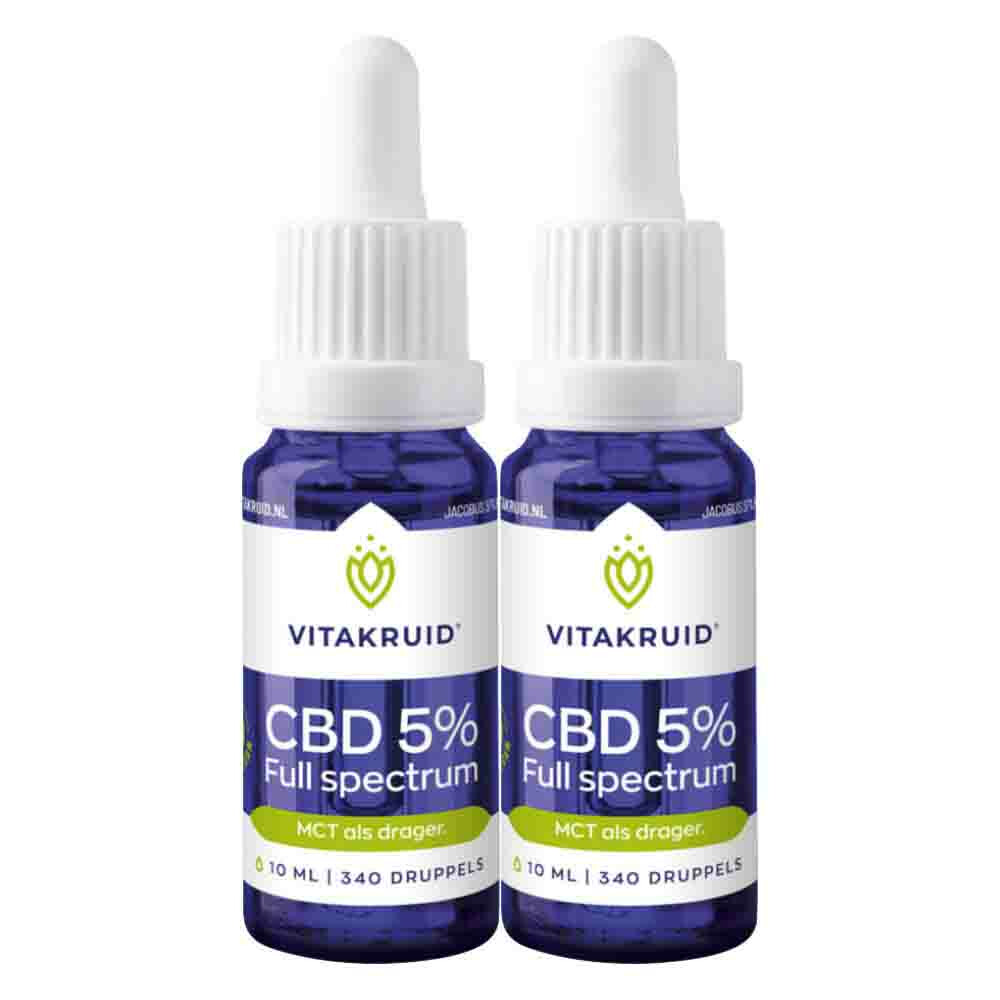 2x Vitakruid CBD Olie 5% Full Spectrum 10 ml