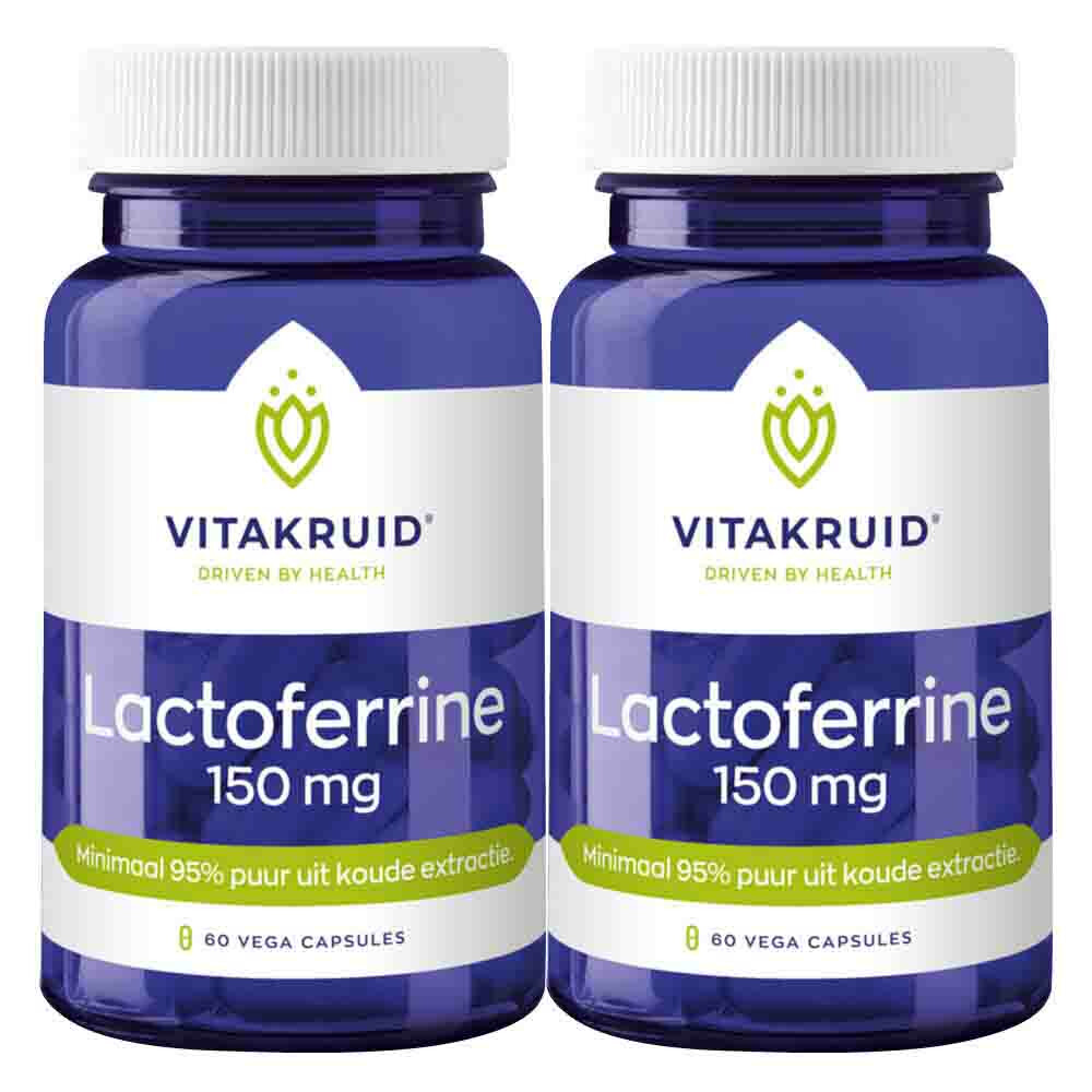 2x Vitakruid Lactoferrine 150 mg 60 vegacapsules