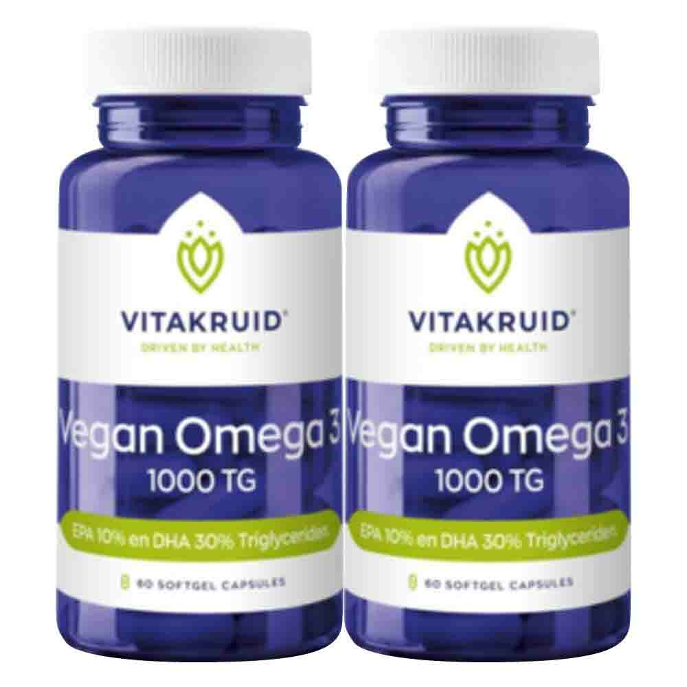 2x Vitakruid Omega-3 1000 TG Vegan 90 capsules