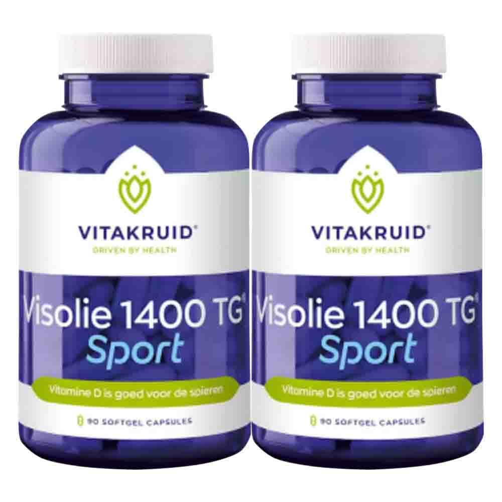 2x Vitakruid Visolie Sport 1400TG 90 softgels