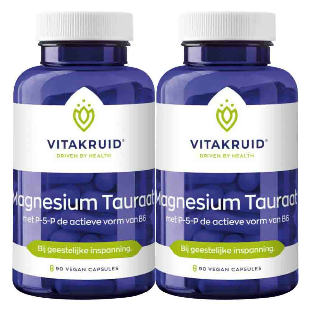 2x Vitakruid Magnesium Tauraat 90 vegacapsules