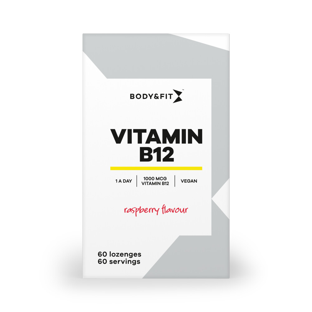 Body&Fit Vitamine B12 Raspberry 60 zuigtabletten