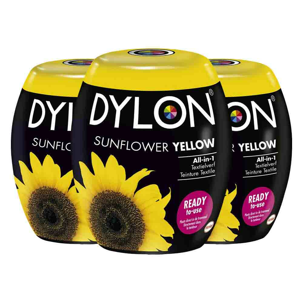 3x Dylon Textielverf Yellow Sunflower 350 gr