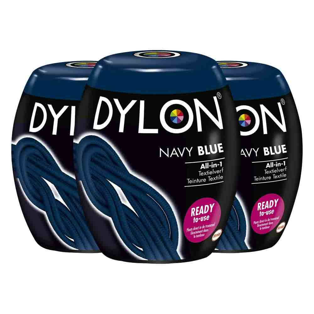 3x Dylon Textielverf Navy Blue 350 gr