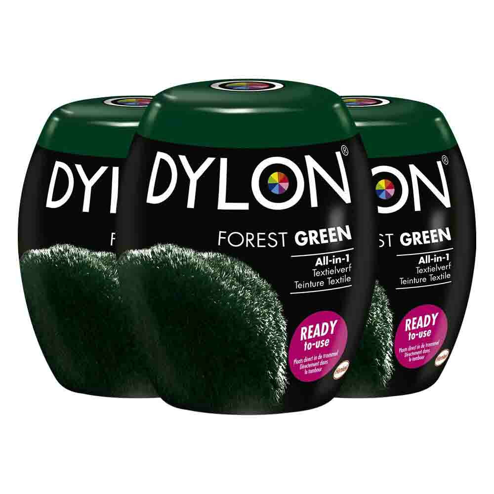 3x Dylon Textielverf Forest Green 350 gr