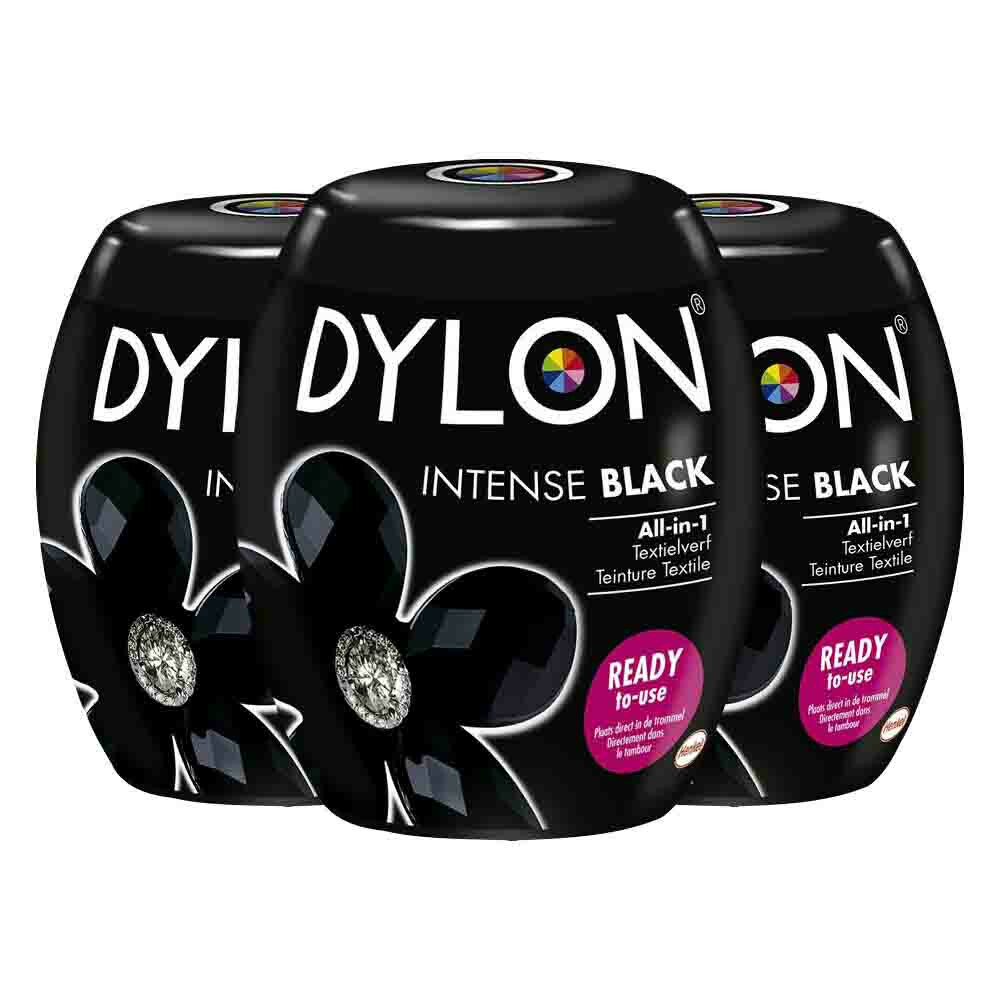 3x Dylon Textielverf Intense Black 350 gr