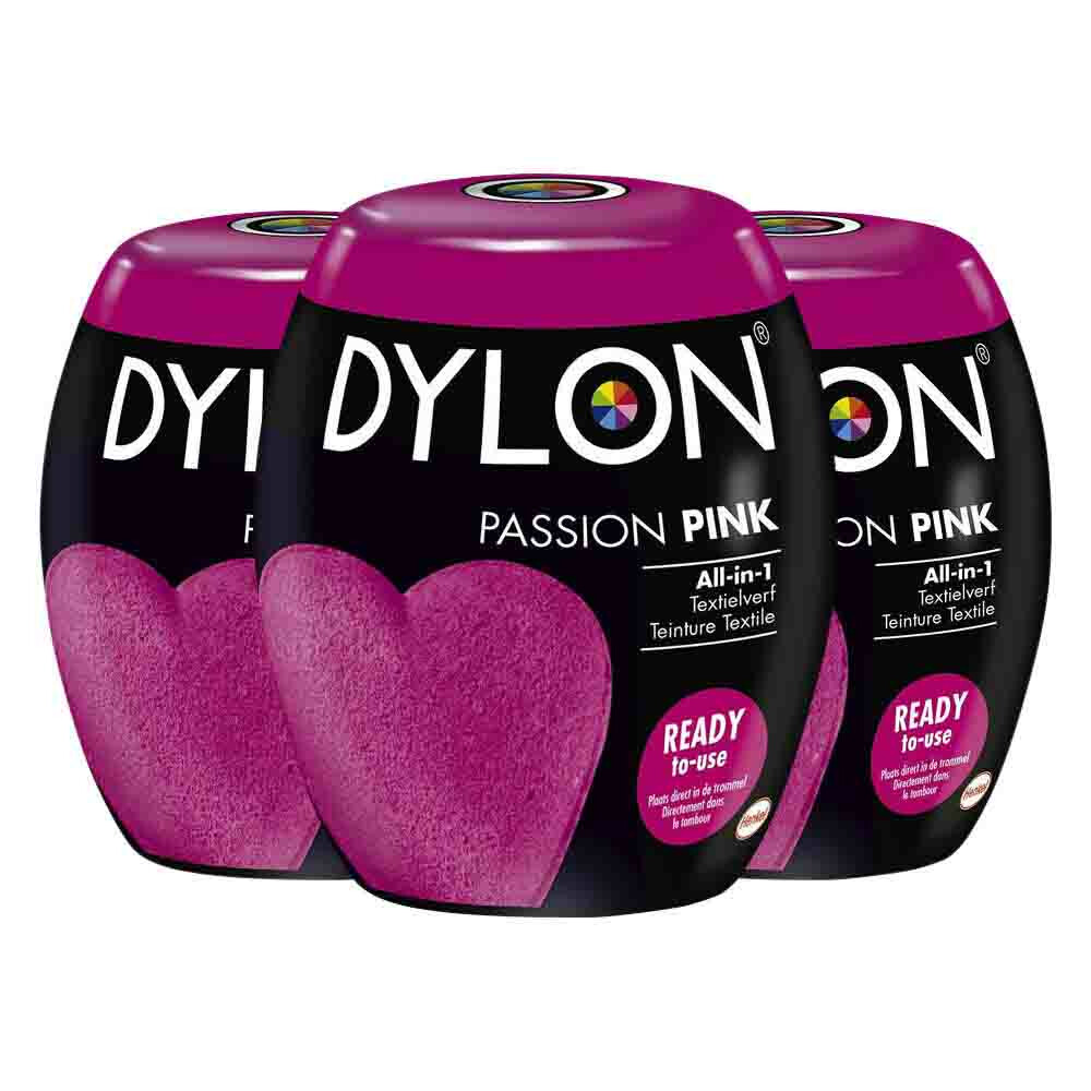 3x Dylon Textielverf Passion Pink 350 gr