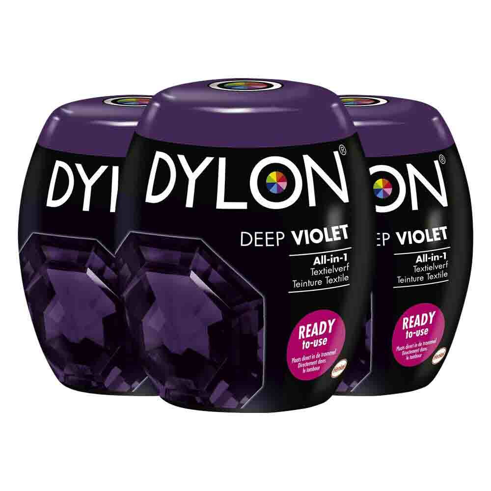 3x Dylon Textielverf Deep Violet 350 gr