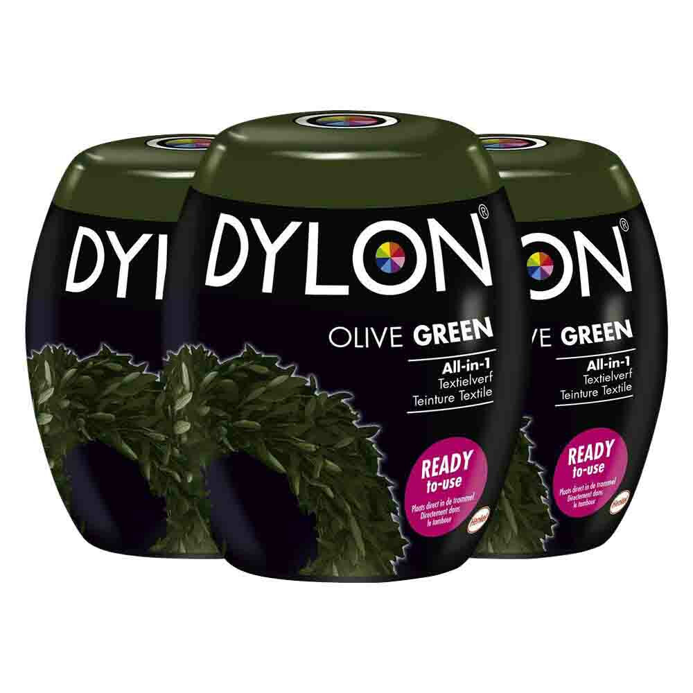 3x Dylon Textielverf Olive Green 350 gr