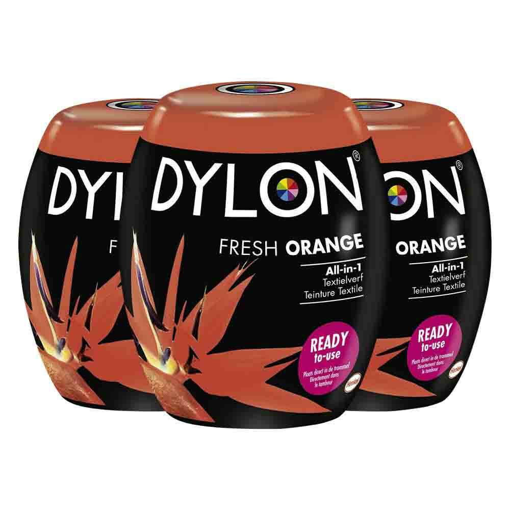 3x Dylon Textielverf Fresh Orange 350 gr