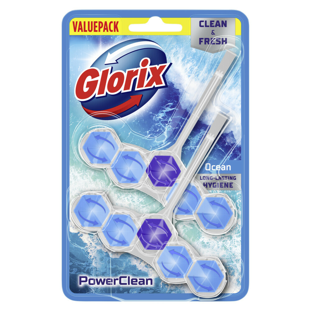 Glorix Toiletblok Power Clean Ocean 2 stuks