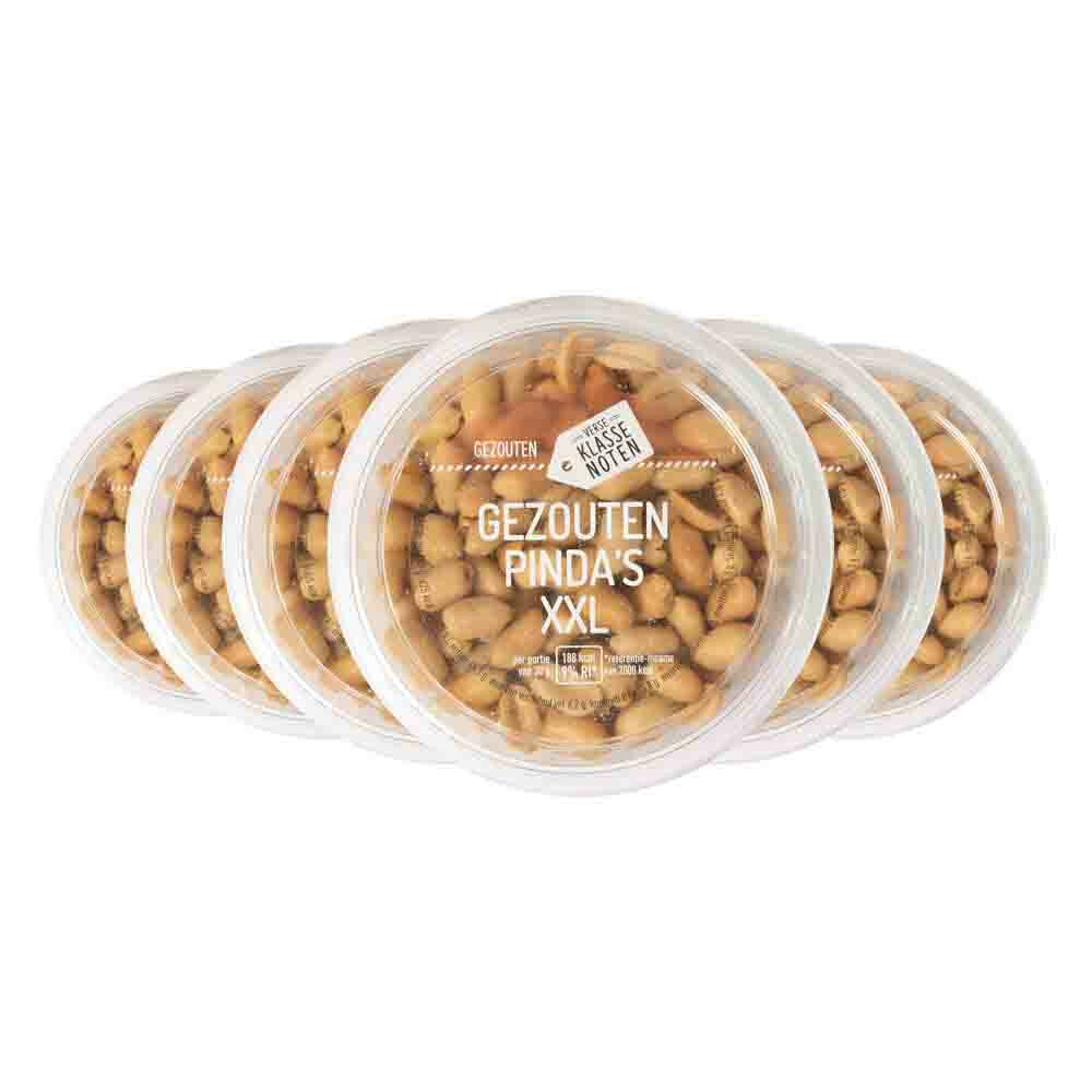 6x Verse Klassenoten Pinda's XXL Ongezouten 210 gr