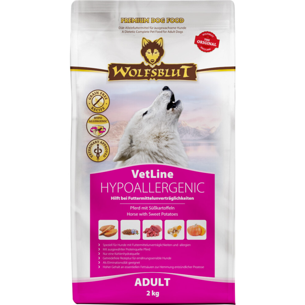 4x Wolfsblut VetLine Hypoallergenic 2 kg