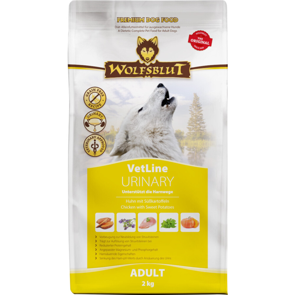 4x Wolfsblut VetLine Urinary 2 kg