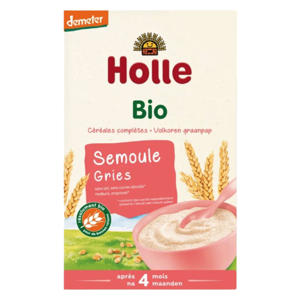 Holle Bio Volkoren Graanpap Gries 250 gr