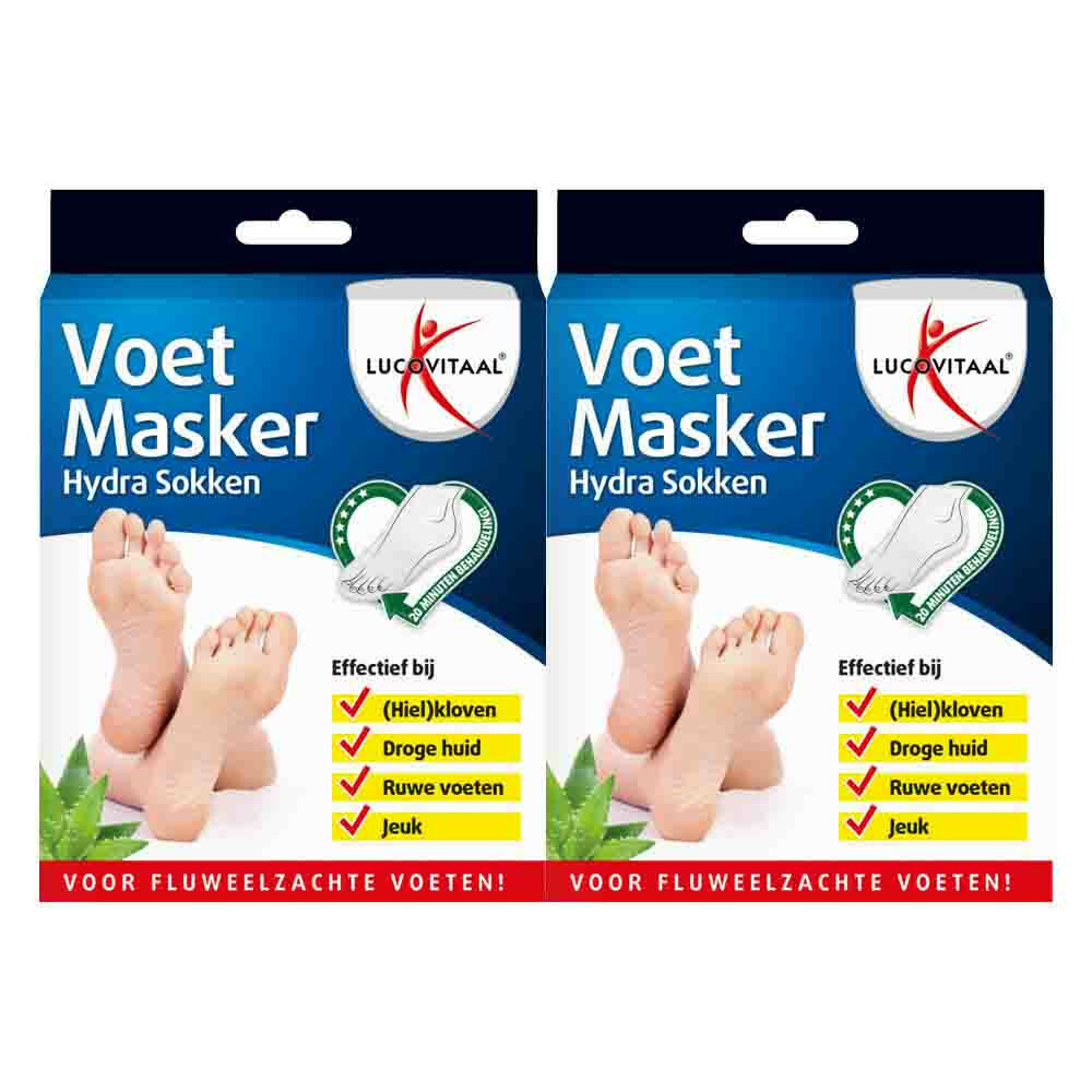 2x Lucovitaal Voetmasker Hydra Sokken 1 paar