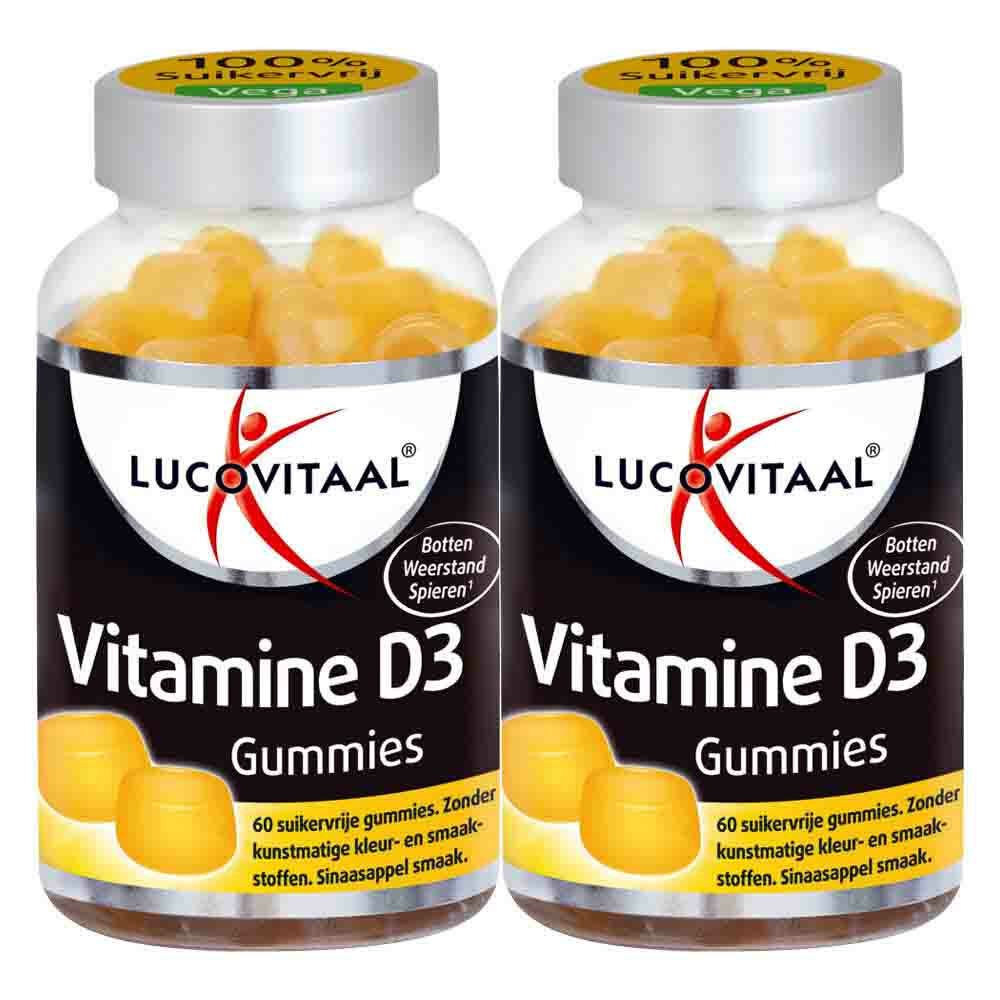 2x Lucovitaal Gummies Vitamine D3 60 gummies