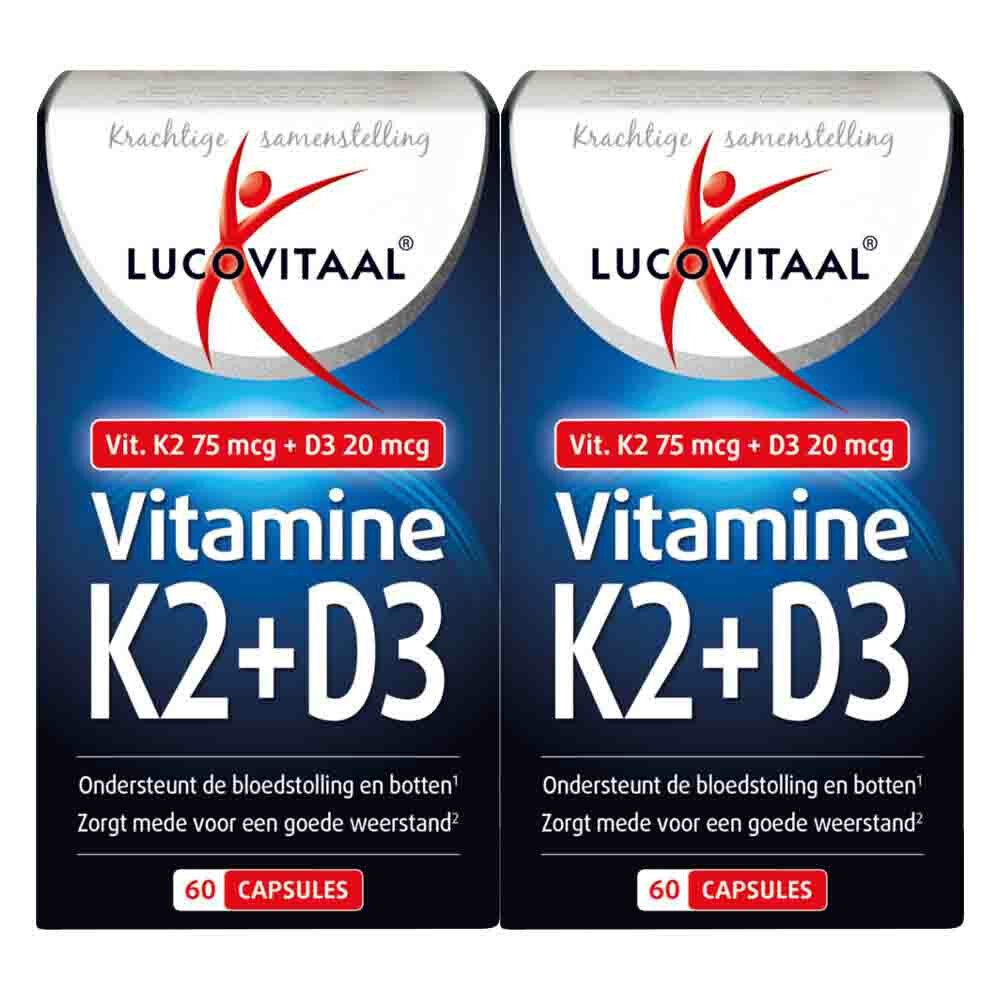 2x Lucovitaal Vitamine K2 + D3 60 capsules