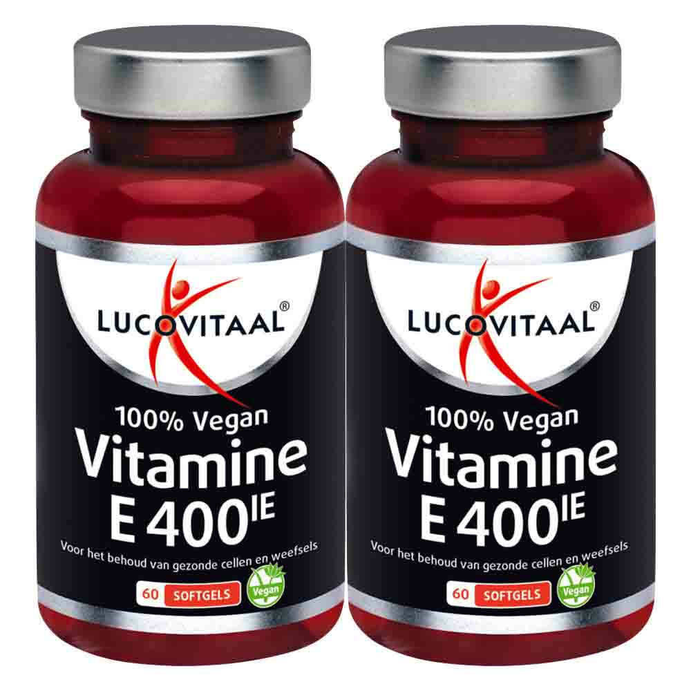 2x Lucovitaal Vitamine E 400 IE 100% Vegan 60 capsules