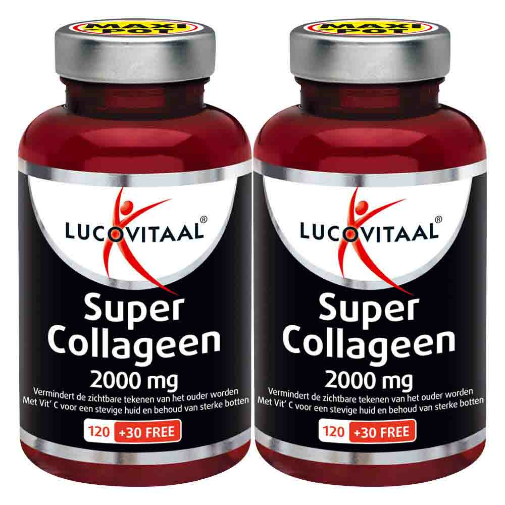 2x Lucovitaal Super Collageen 2000 mg Maxipot 150 tabletten