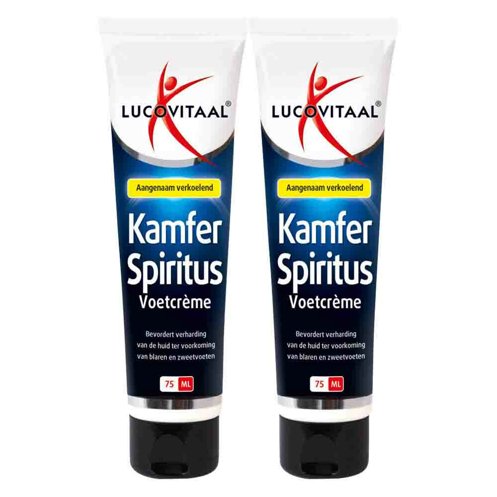 2x Lucovitaal Voetcrème Kamfer Spiritus 75 ml