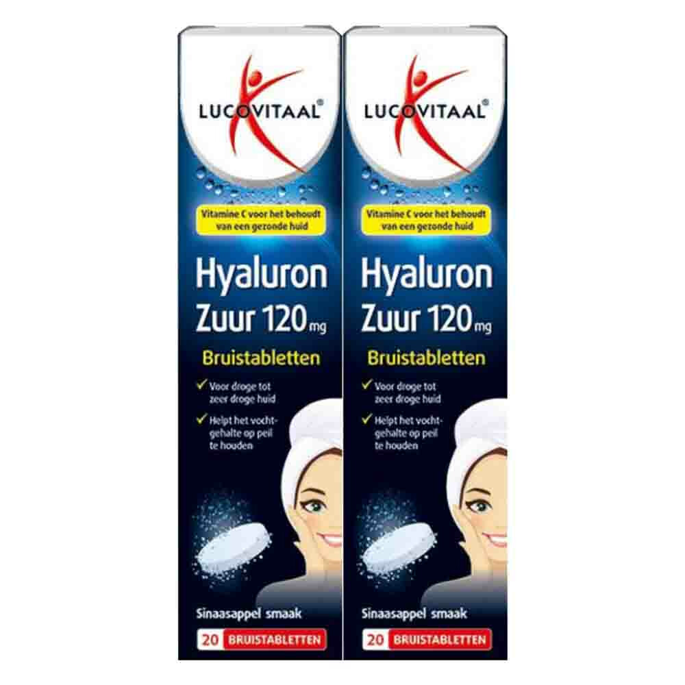 Gratis Verzending: 2x Lucovitaal Hyaluronzuur Bruistabletten 20 tabletten