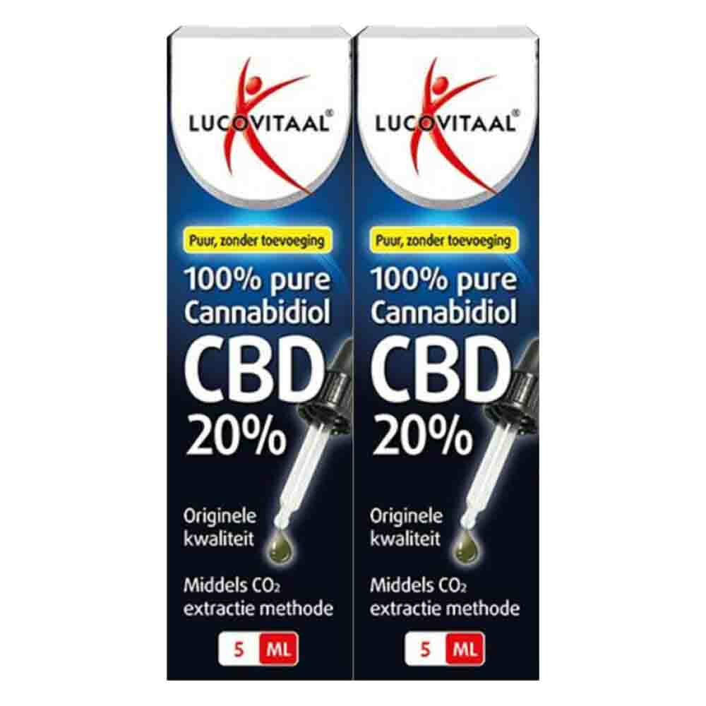 2x Lucovitaal CBD Cannabidiol Olie 20% 5 ml