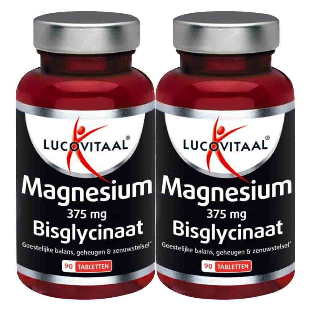 Gratis Verzending: 2x Lucovitaal Magnesium 375mg Bisglycinaat 90 tabletten
