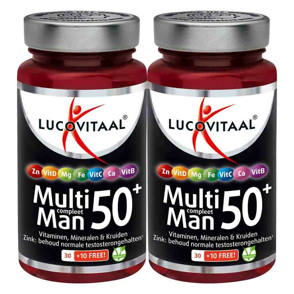 Gratis Verzending: 2x Lucovitaal Multi Man Compleet 50+ Met Ginkgo Biloba 40 capsules