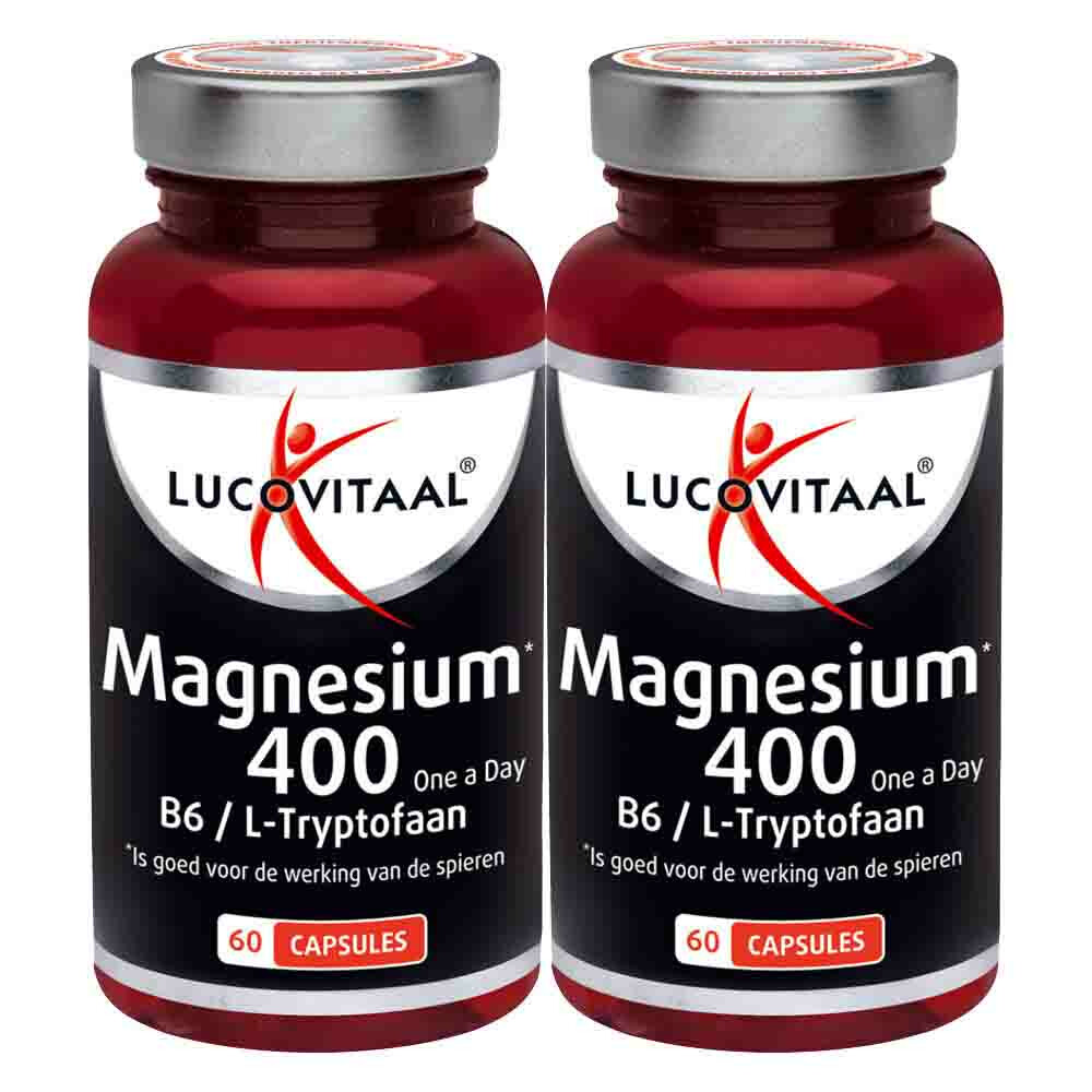 2x Lucovitaal Magnesium 400 L-Tryptofaan 60 capsules