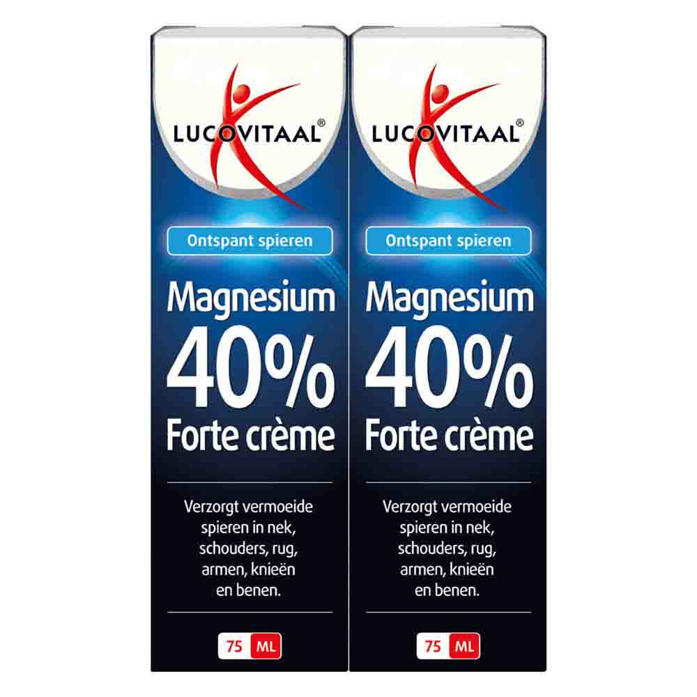 2x Lucovitaal Magnesium 40% Forte Crème 75 ml