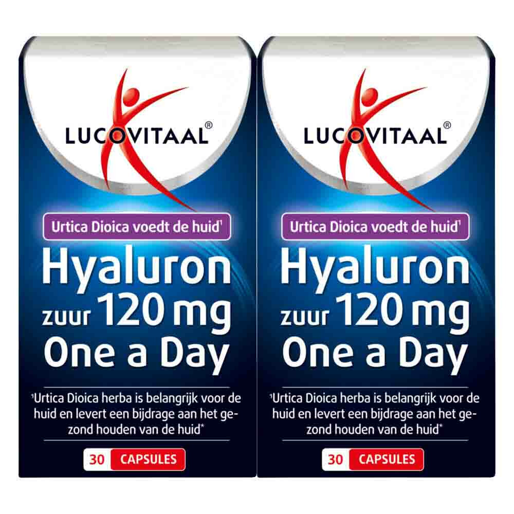 Gratis Verzending: 2x Lucovitaal Hyaluronzuur 120mg One A Day 30 capsules