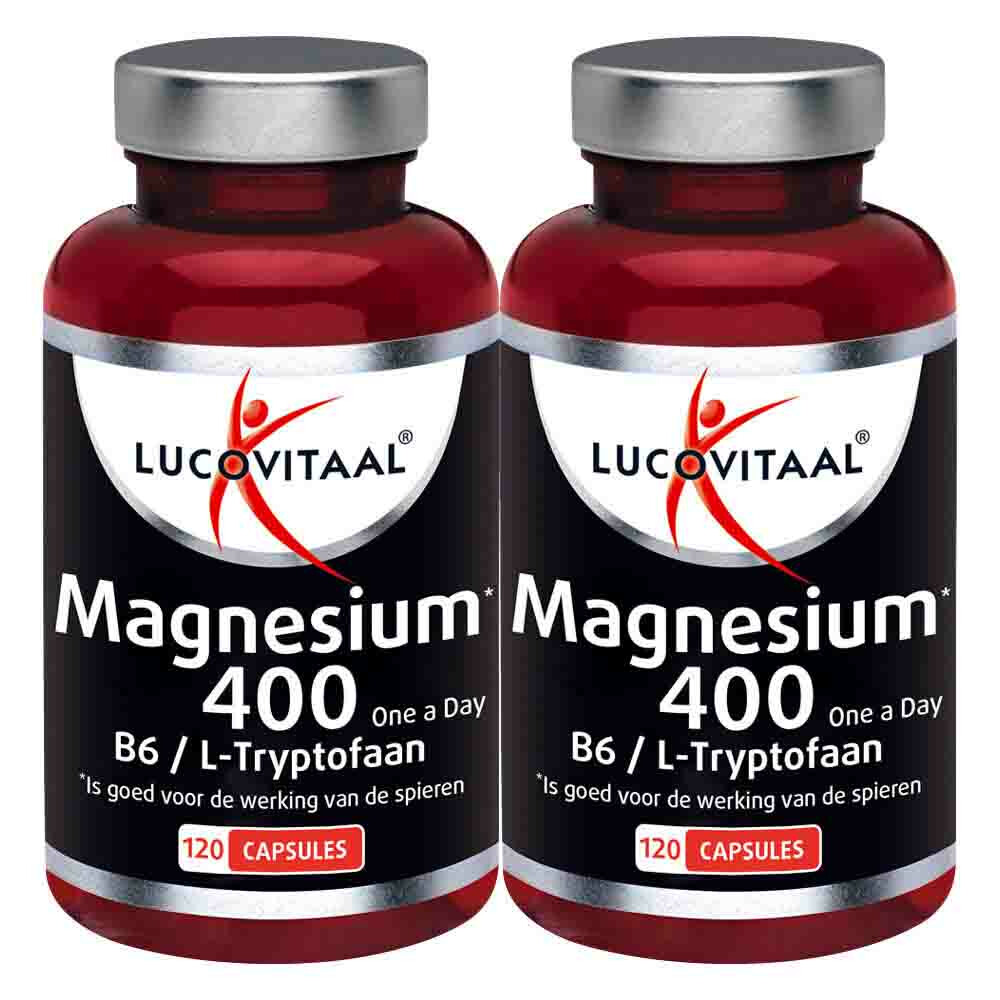 2x Lucovitaal Magnesium 400 met l-tryptofaan 120 capsules