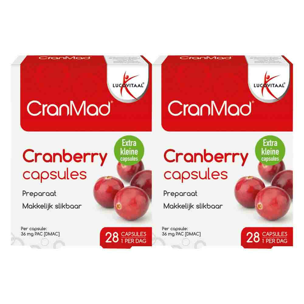 Gratis Verzending: 2x Lucovitaal CranMad Cranberry 28 capsules