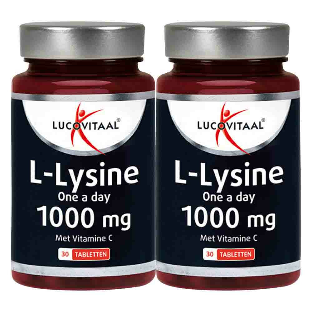 2x Lucovitaal L-Lysine 1000mg One a Day 30 tabletten