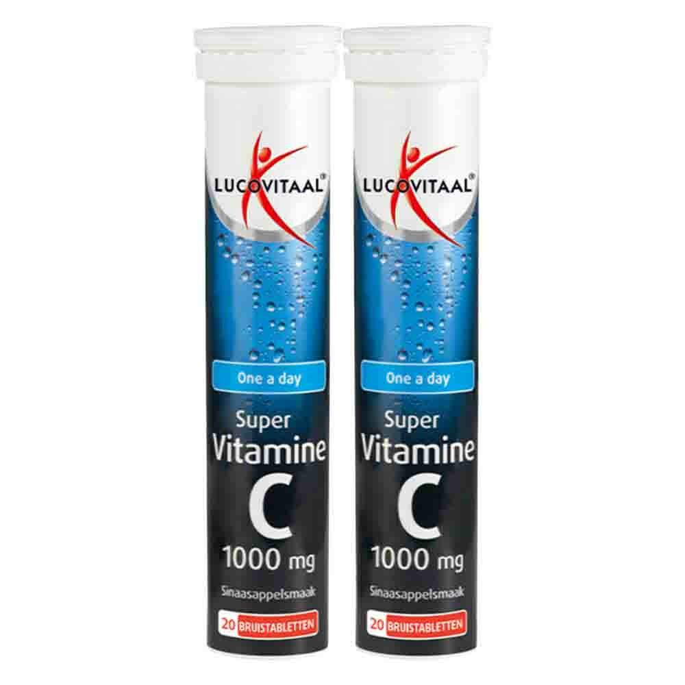 2x Lucovitaal Vitamine C 1000mg 20 bruistabletten