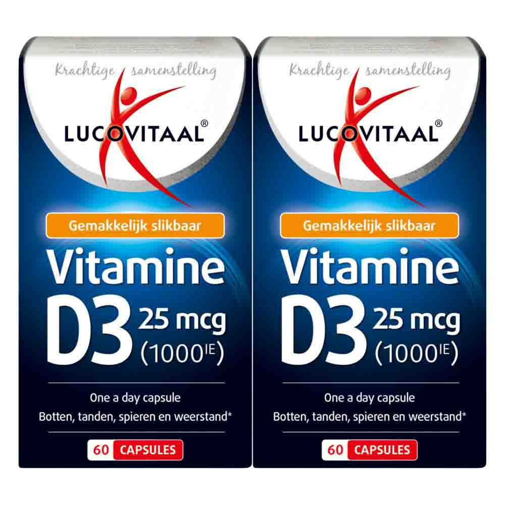 2x Lucovitaal Vitamine D3 25mcg 60 capsules