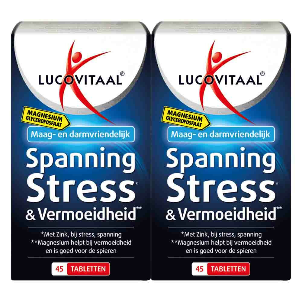 Gratis Verzending: 2x Lucovitaal Magnesium Spanning, Stress en Vermoeidheid 45 tabletten