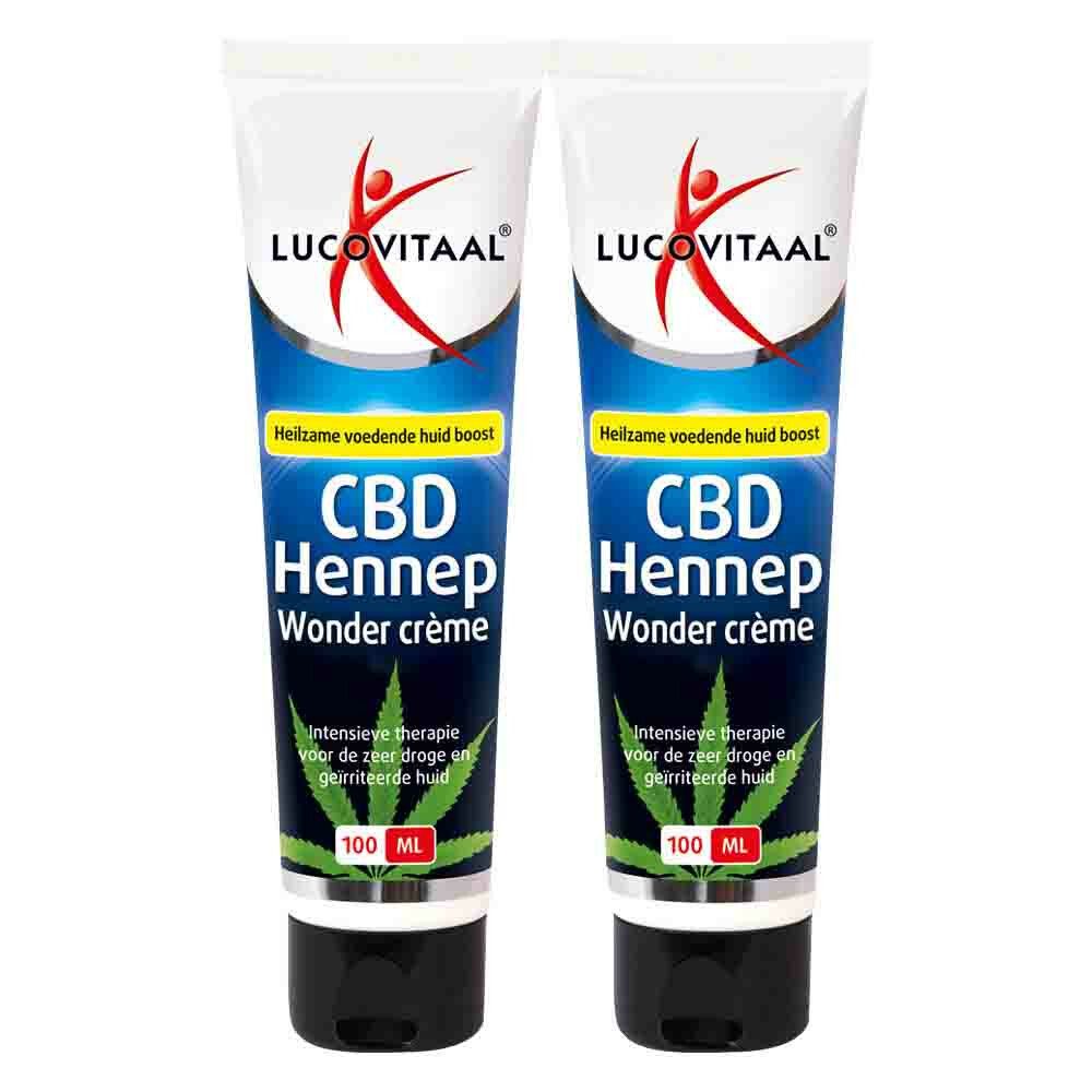 2x Lucovitaal Creme Huidwonder Hennep CBD 100 ml