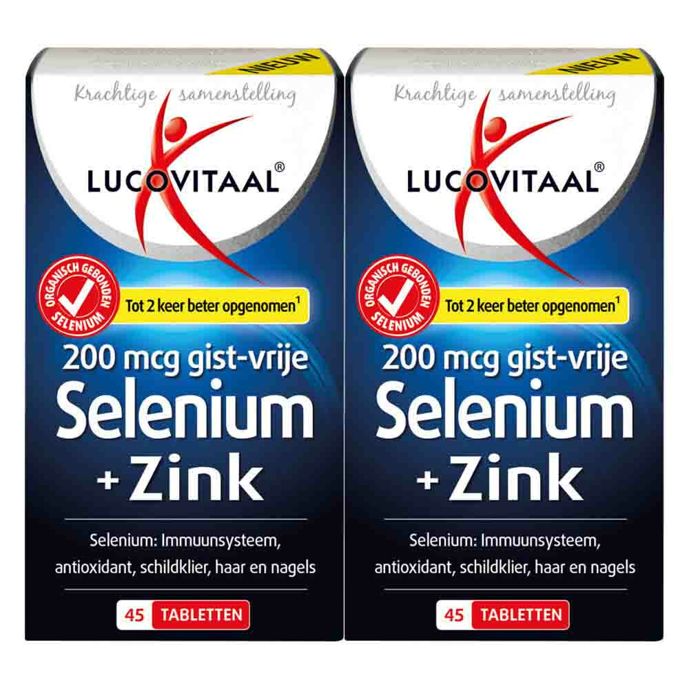 Gratis Verzending: 2x Lucovitaal Selenium&Zink 200 mcg Gistvrij 45 tabletten