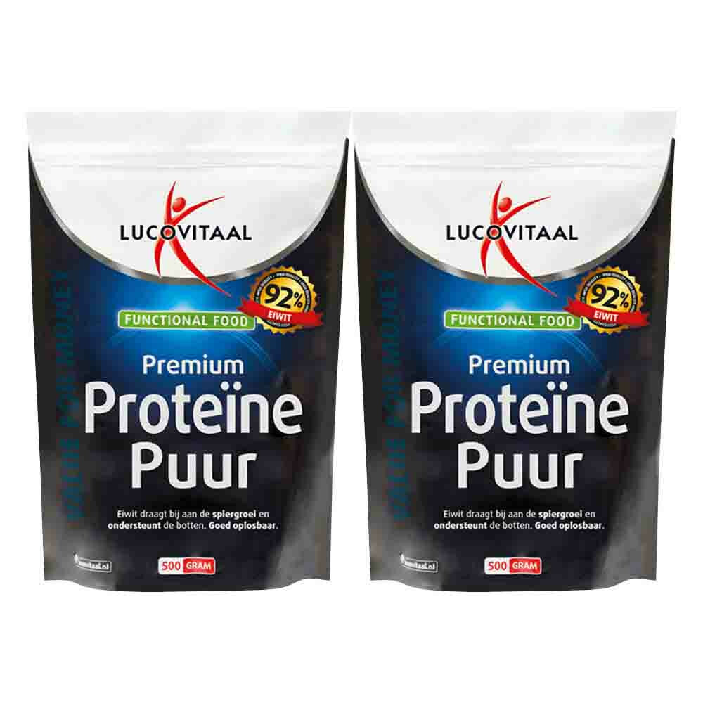 2x Lucovitaal Premium Proteïne Puur 500 gr