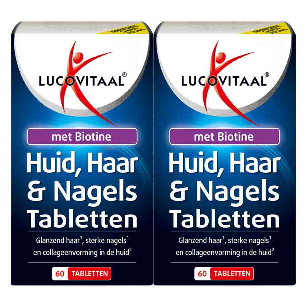 Gratis Verzending: 2x Lucovitaal Huid Haar Nagels met Biotine 60 tabletten