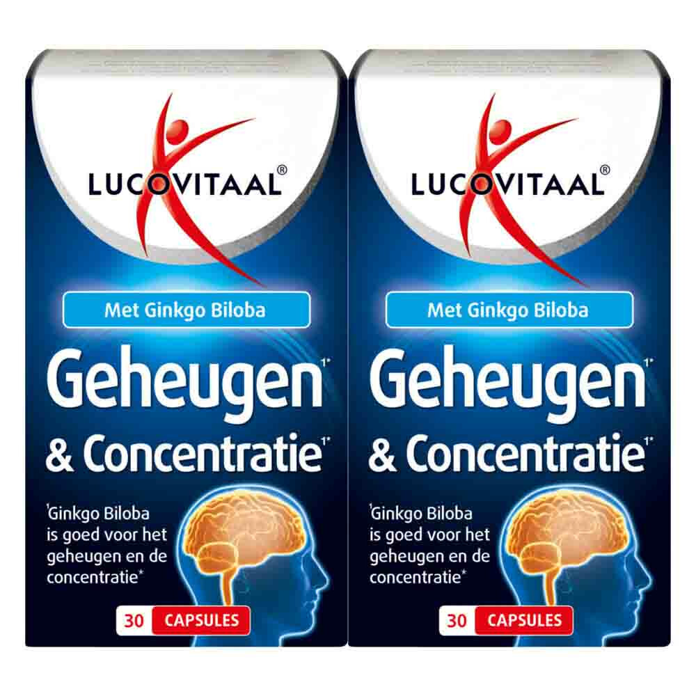 Gratis Verzending: 2x Lucovitaal Geheugen&Concentratie 30 capsules