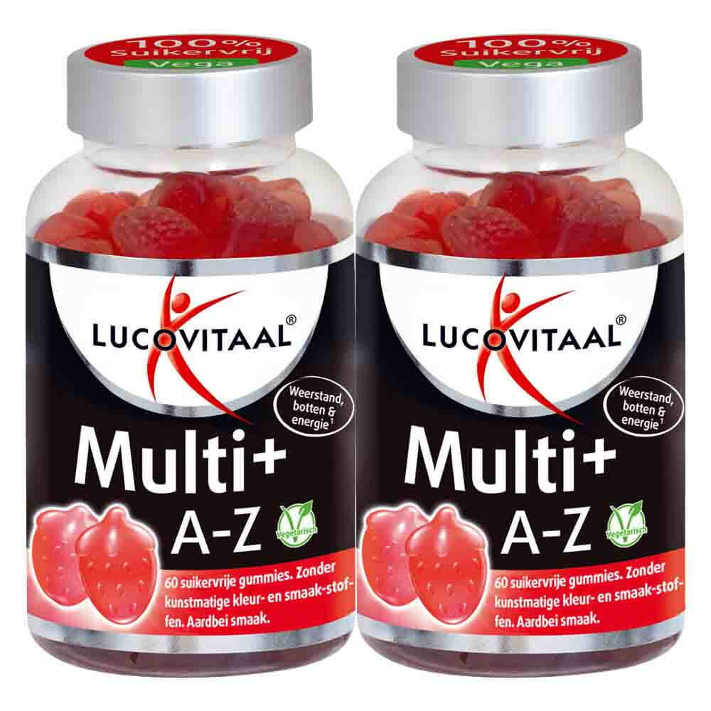 2x Lucovitaal Vitamine Gummies Multi+ A tot Z 60 Gummies