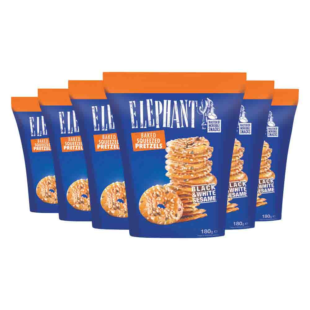 6x Elephant Pretzels Sesam 180 gr