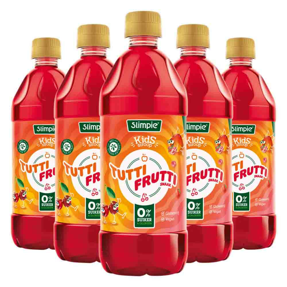 5x Slimpie Siroop Kids Tutti Frutti 580 ml