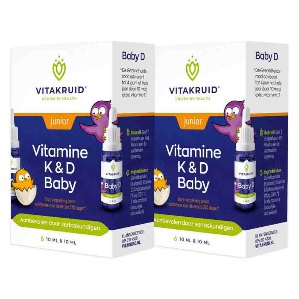 2x Vitakruid Baby Vitamine K&D 2x 10 ml