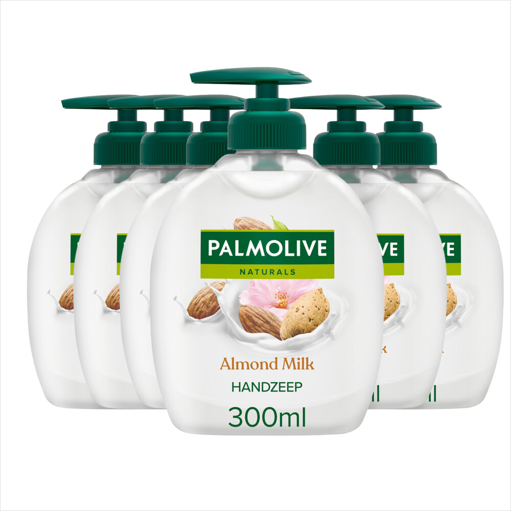 6x Palmolive Handzeep Naturals Amandel Melk 300 ml