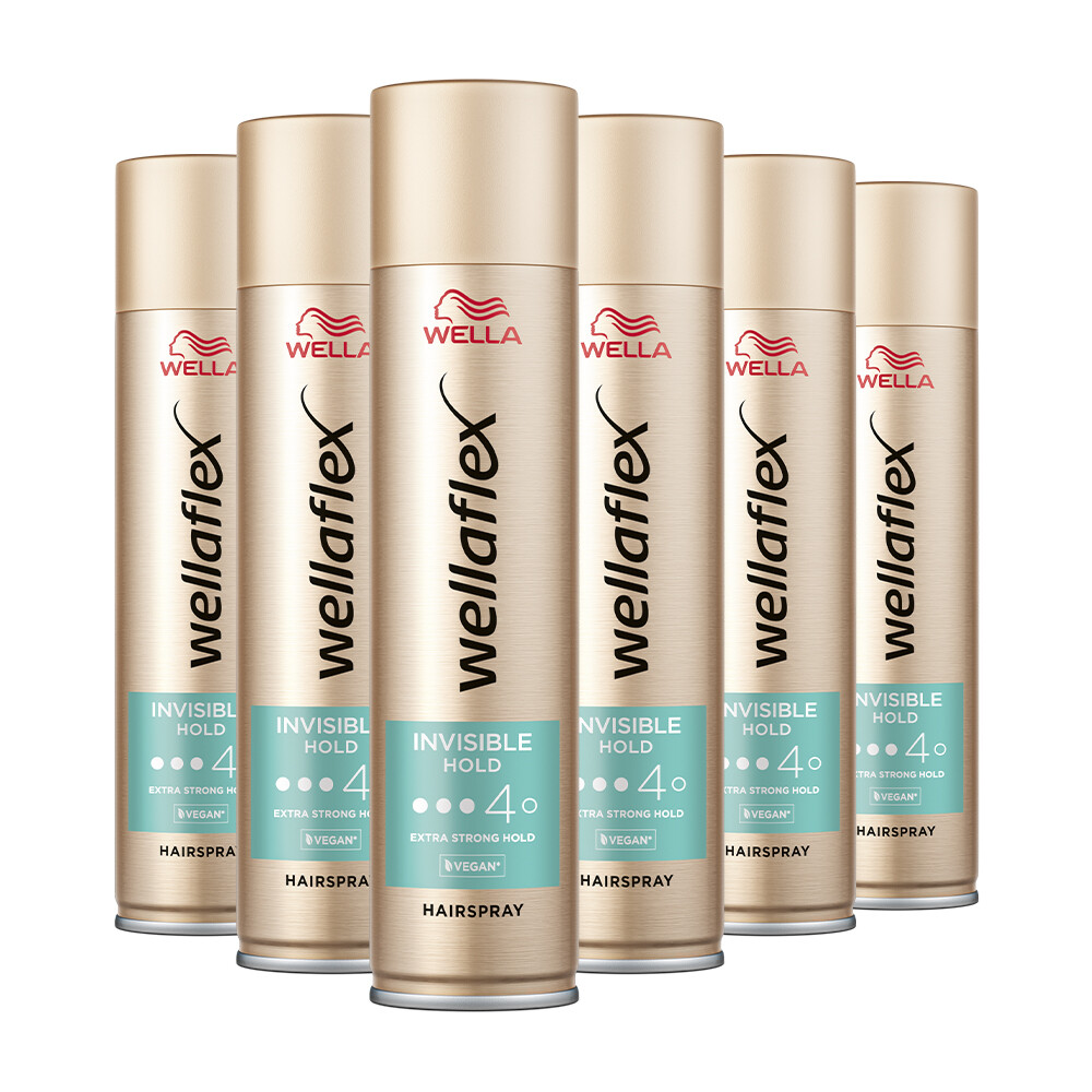 6x Wella Flex Haarspray Invisible Hold Extra Strong 250 ml